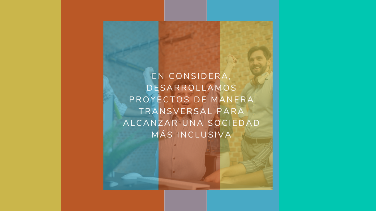 En CONSIDERA trabajamos la inclusión social de manera transversal.